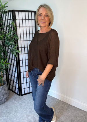 Tia Lightweight Sheer Knit Top 8-20