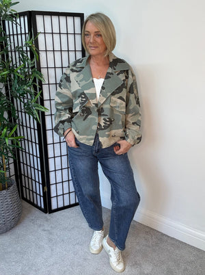 Sabine Camo Military Jacket 10-18