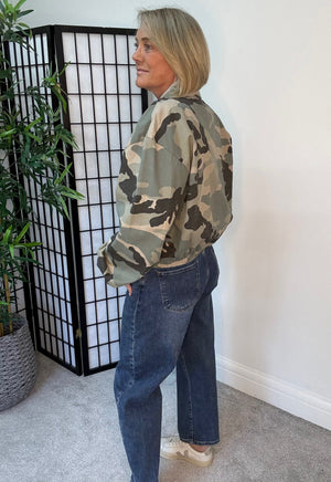 Sabine Camo Military Jacket 10-18