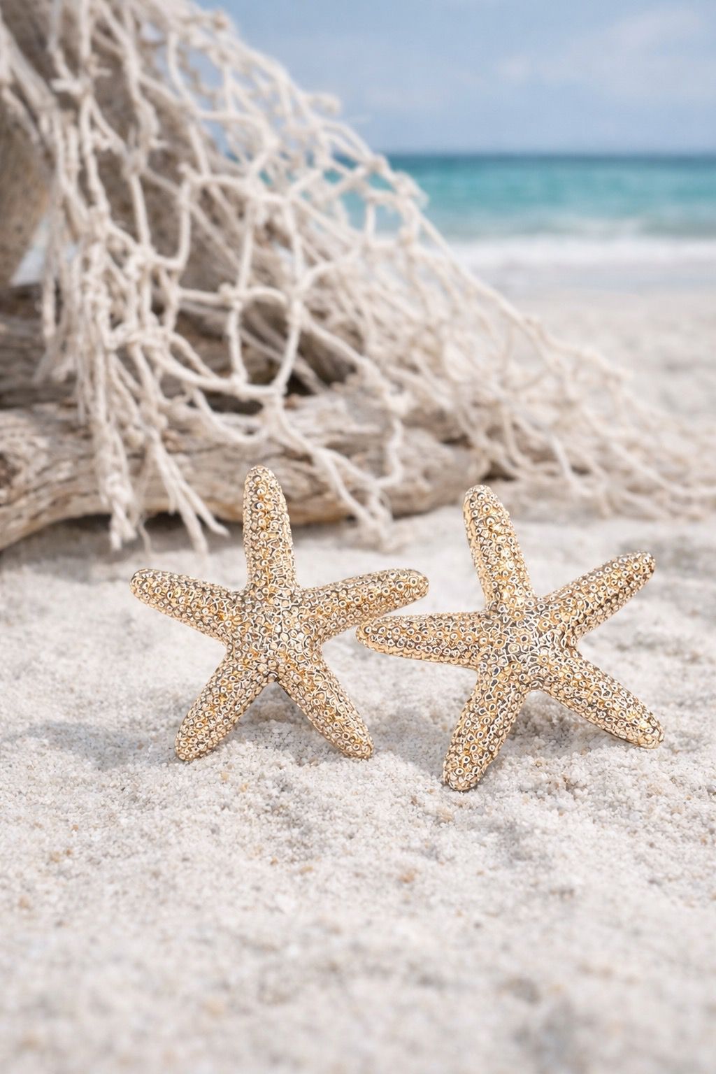 Gold-Tone Starfish Statement Earrings