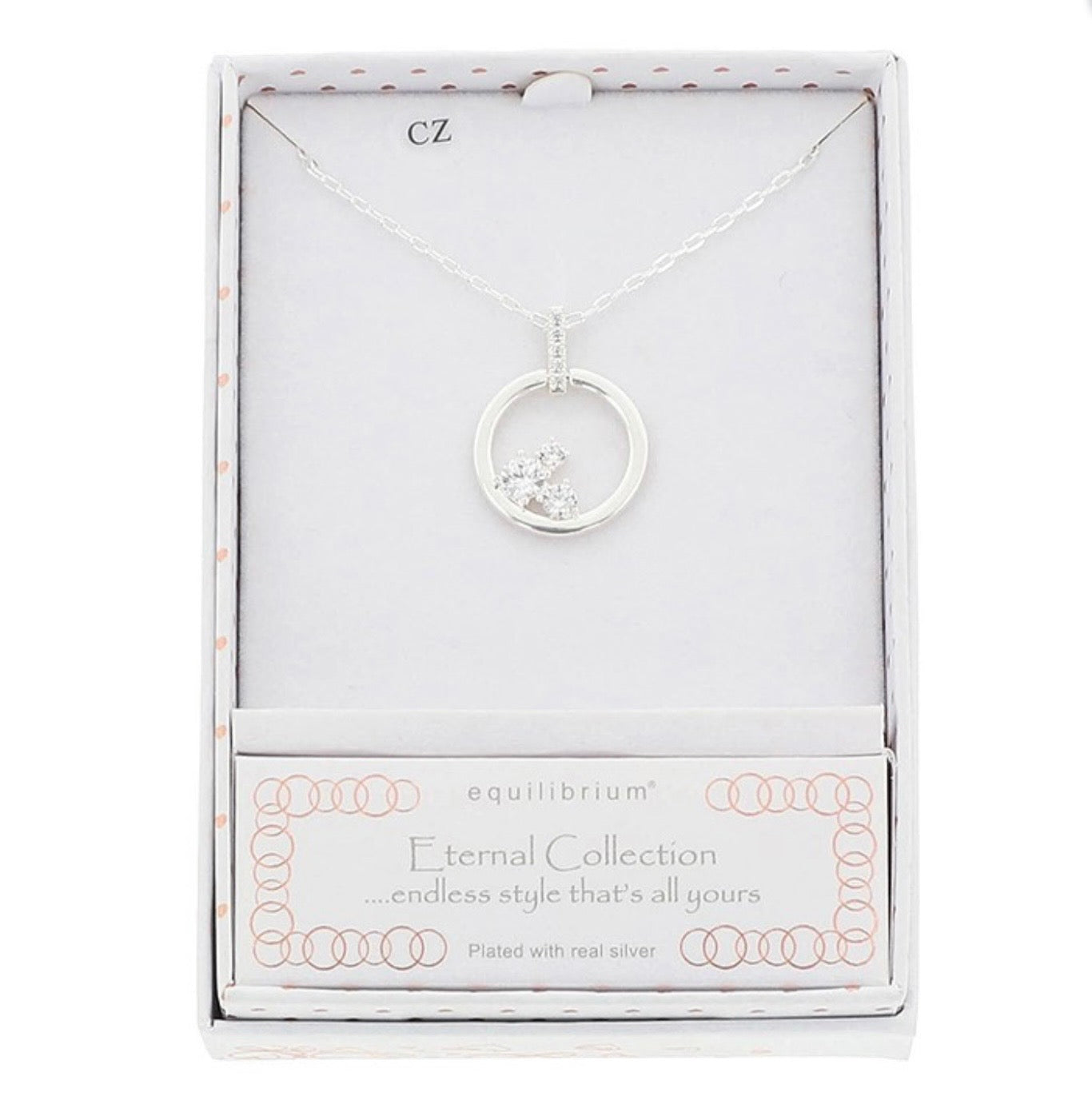 Eternal Chic Sparkle Silver Plated Necklace