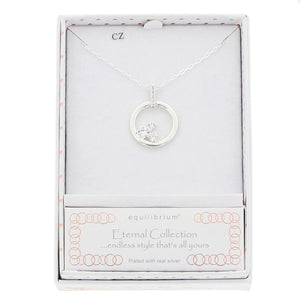 Eternal Chic Sparkle Silver Plated Necklace