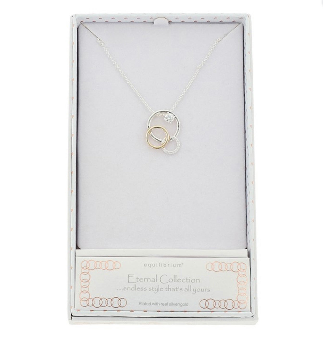 Eternal Two Tone 3 Circles Necklace