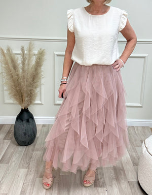 Lori Mesh Tulle Skirt 8-18 Pink