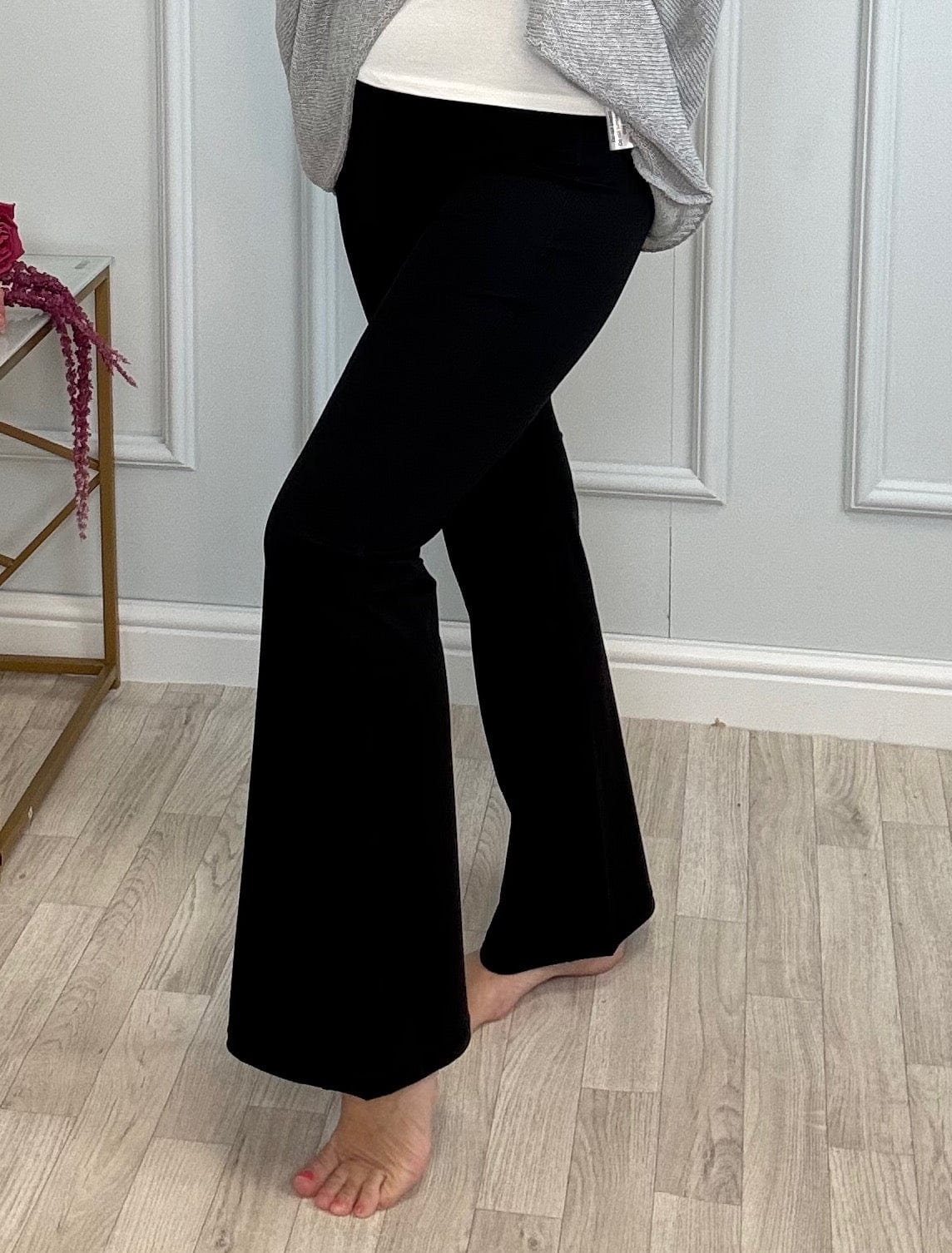 Sasha  Flared Sporty Leggings 8–18 Black