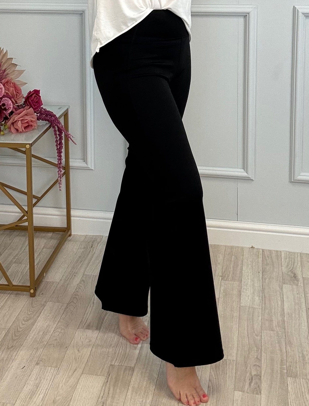 Sasha  Flared Sporty Leggings 8–18 Black
