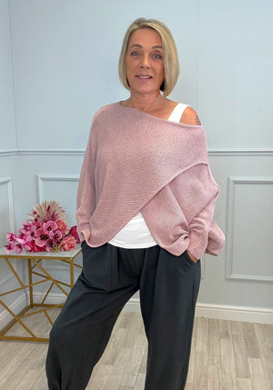 Orla Batwing Crossover Jumper 10-20 Pink