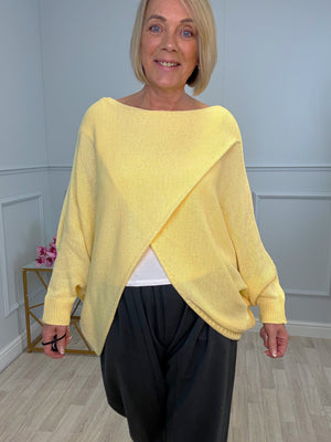 Orla Batwing Crossover Jumper 10-20 Lemon
