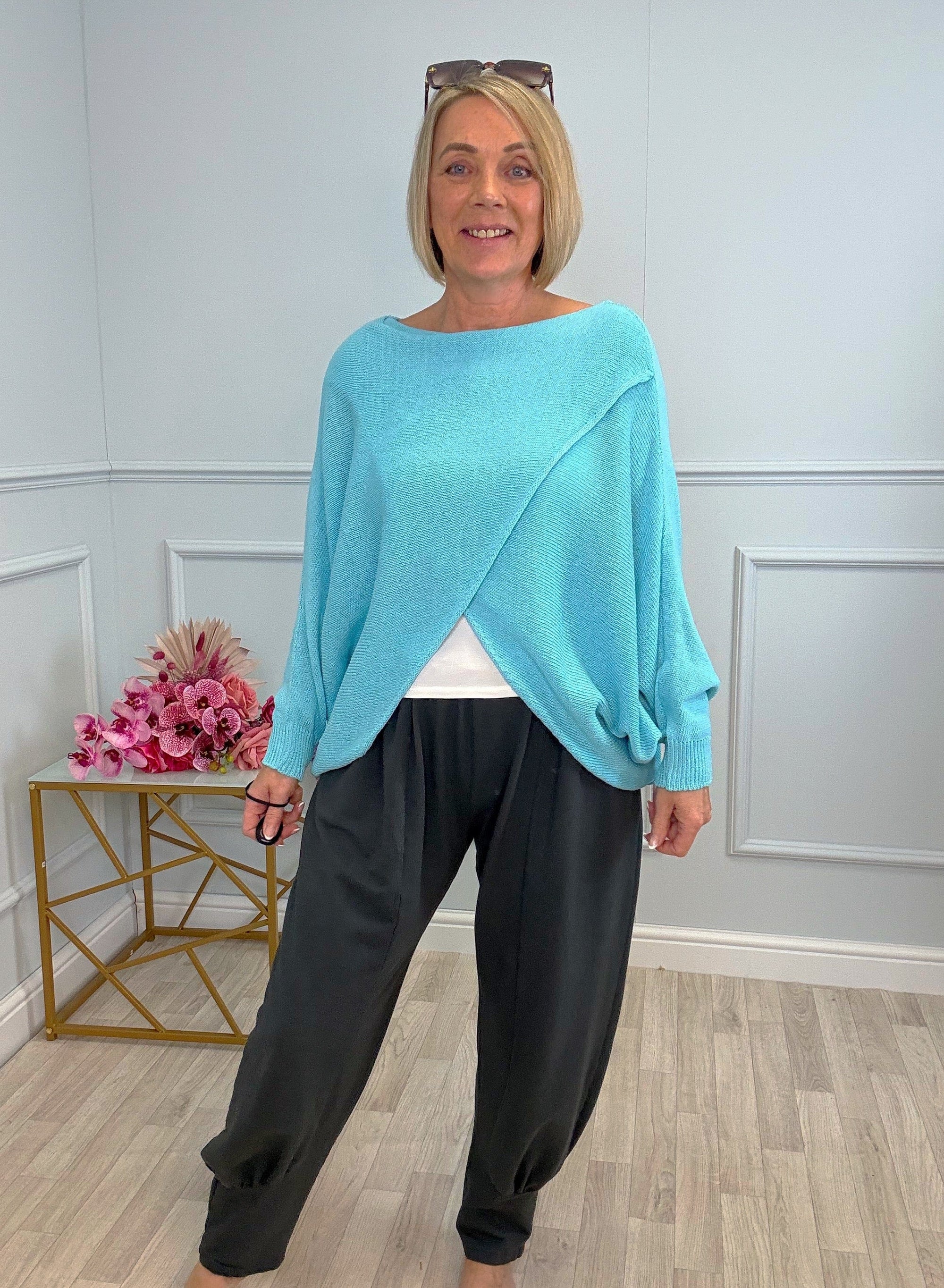 Orla Batwing Crossover Jumper 10-20 Blue