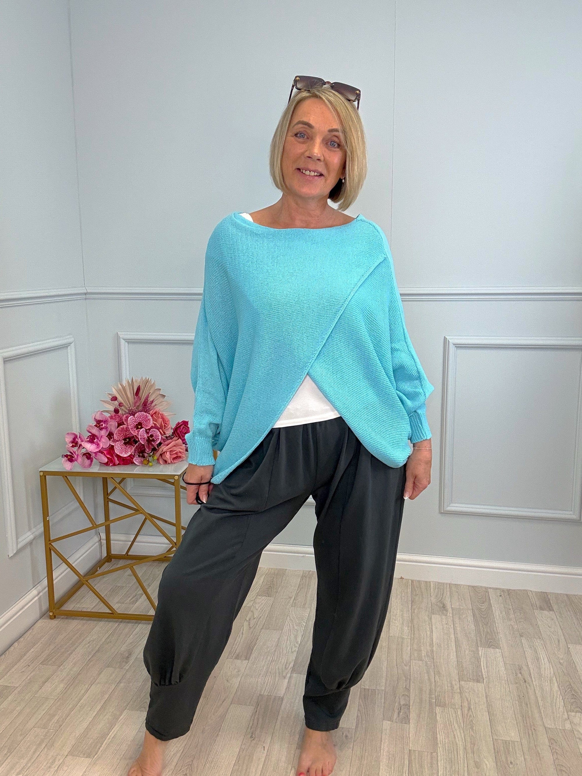 Orla Batwing Crossover Jumper 10-20 Blue