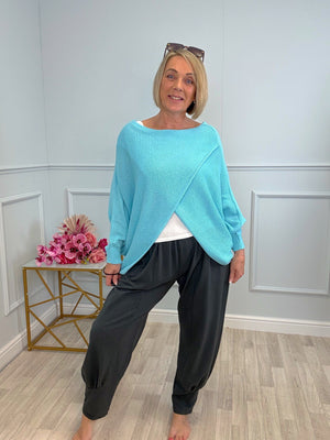 Orla Batwing Crossover Jumper 10-20 Blue