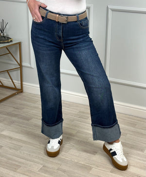 G-Smack Bethany Cuffed Hem Straight Leg Retro jeans 8-18 - Susie's Boutique