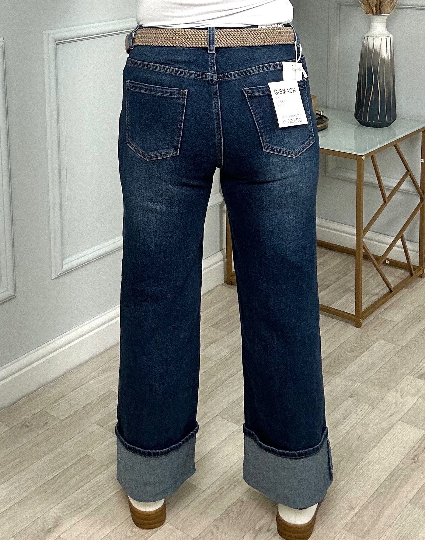 G-Smack Bethany Cuffed Hem Straight Leg Retro jeans 8-18 - Susie's Boutique