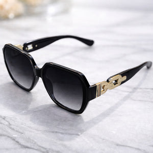 Oversized Geometric Chain Arm Sunglasses