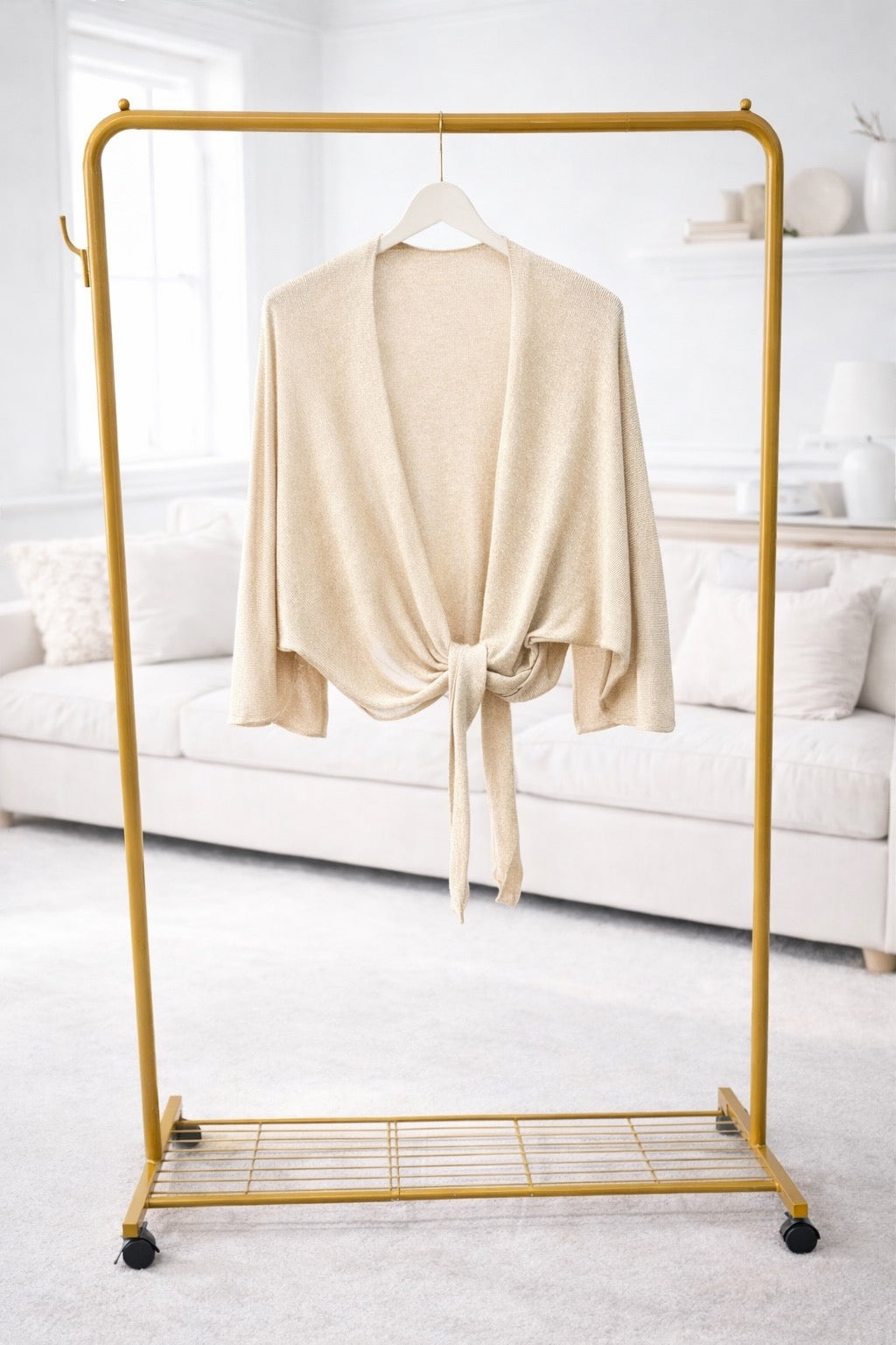 Kaia Tie Front Knitted Shrug