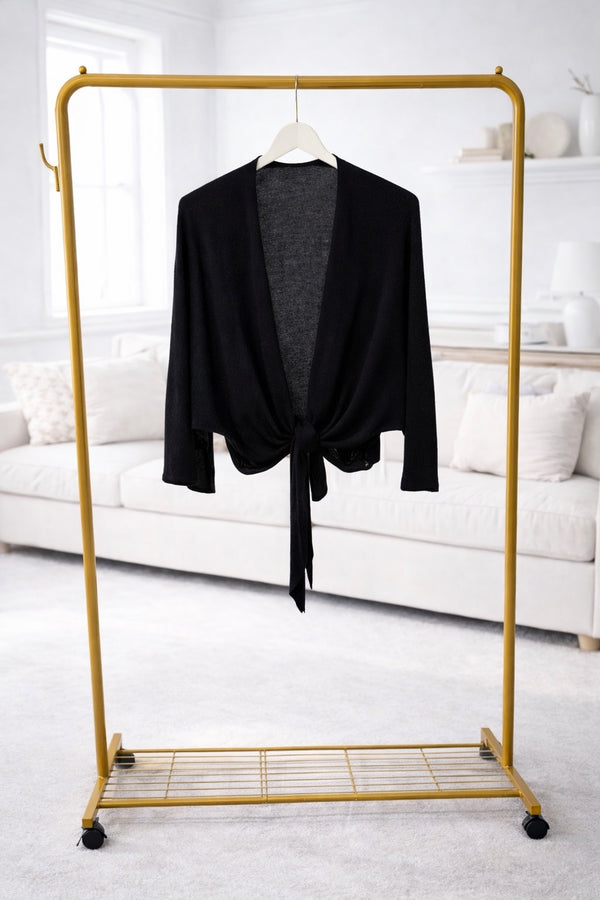 Kaia Tie Front Knitted Shrug