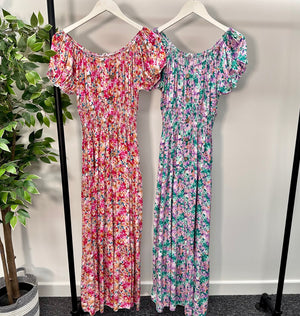 Hannah Floral Magic Maxi Dress 8-22 Pink ZU101-20 - Susie's Boutique