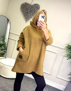 Willow Teddy Fleece Hoodie 10-18 Camel - Susie's Boutique