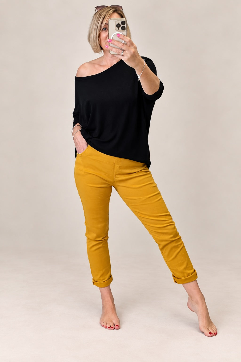 Julia Stretch Magic Trousers 8-22 Mustard