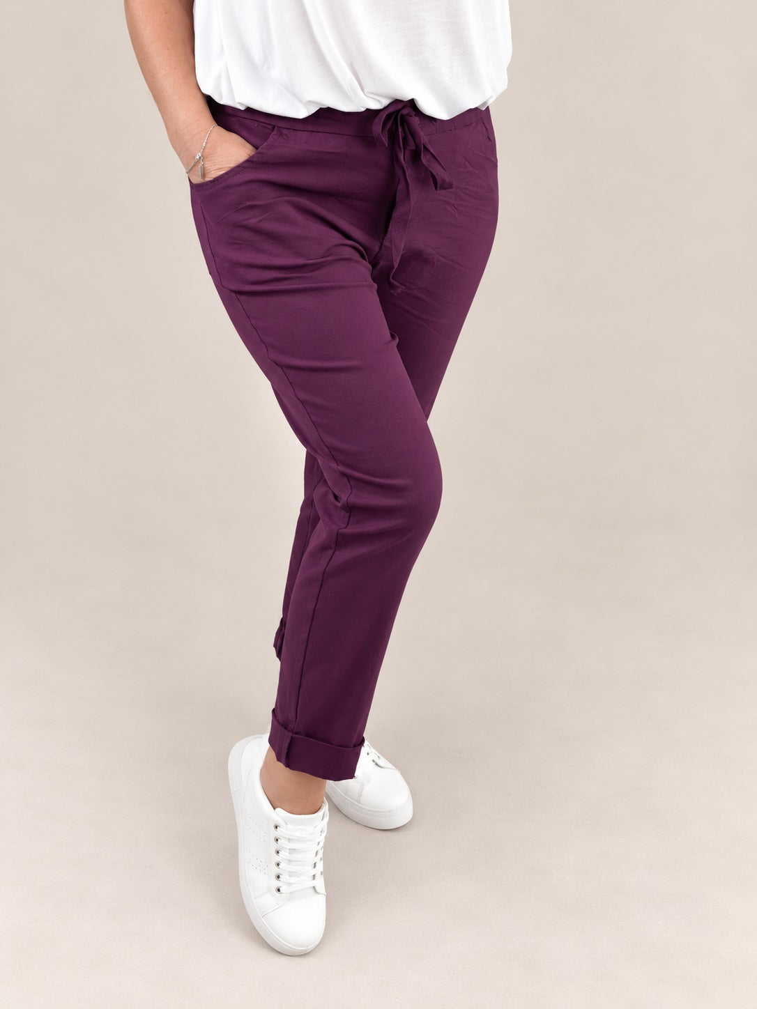 Julia Stretch Magic Trousers 8-22 Plum