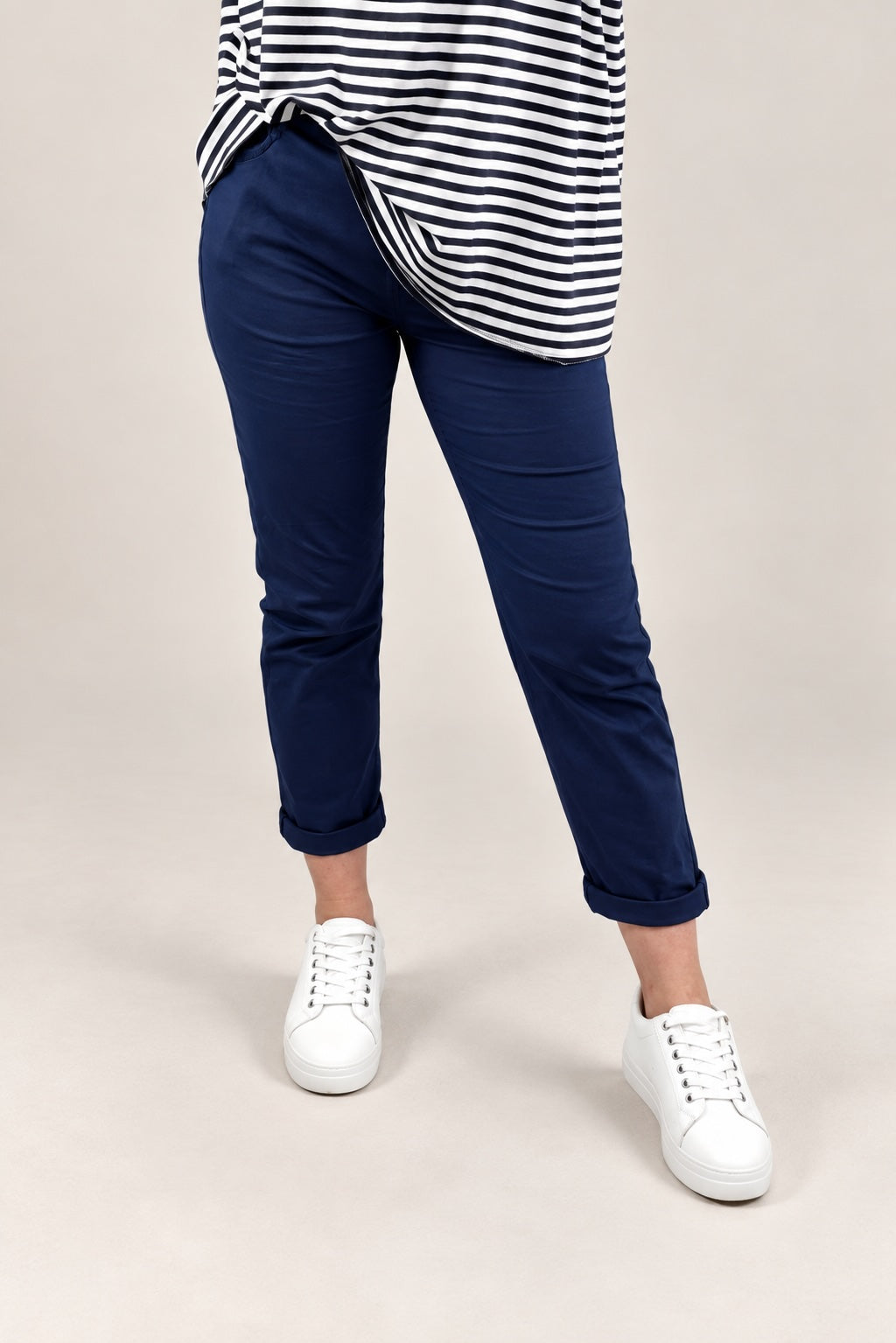Julia Navy Magic Trousers Front
