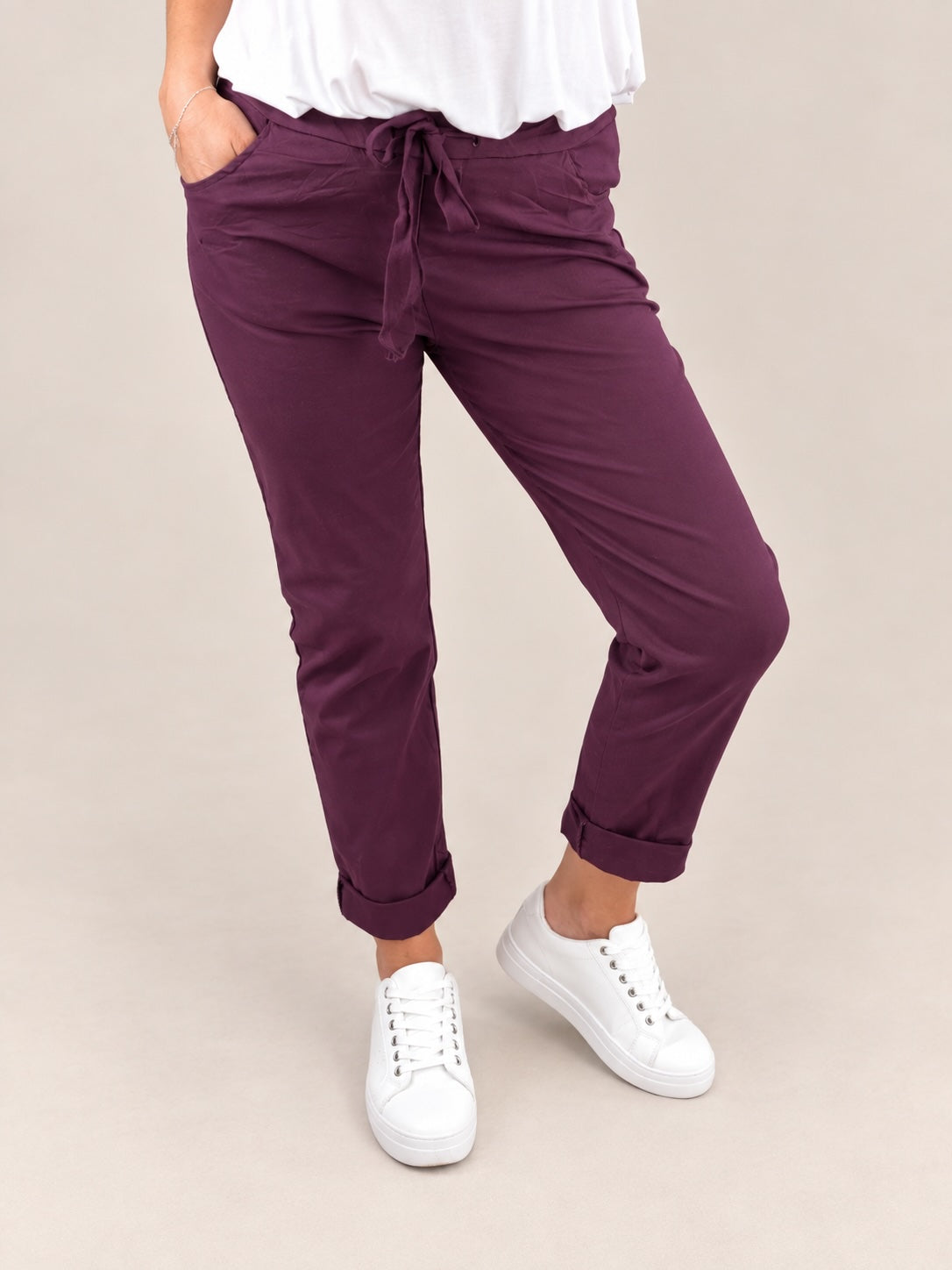 Julia Stretch Magic Trousers 8-22 Plum
