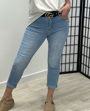 G-Smack Emily Mom Fit Jeans 8-22 LightWash