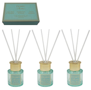 Desire Aroma Mini Diffuser Gift Set – Lime Basil Mandarin, English Pear & Freesia, Wild & Bergamot