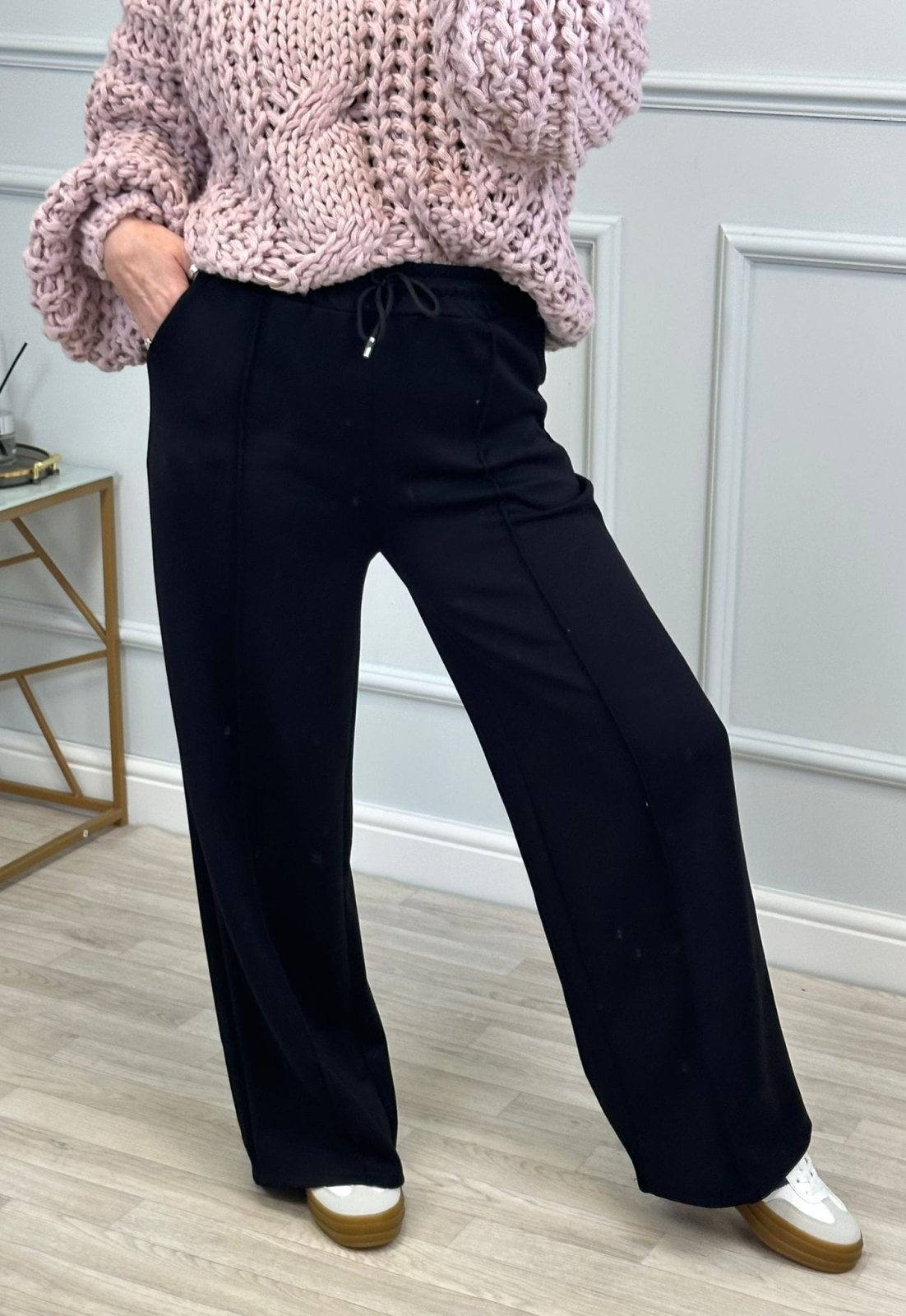 Alexandria Wide Straight Leg Trousers 8 - 18 Black - Susie's Boutique - | Women's Fashion Online