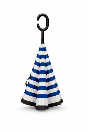 Nautical Stripes Upside Down Umbrella