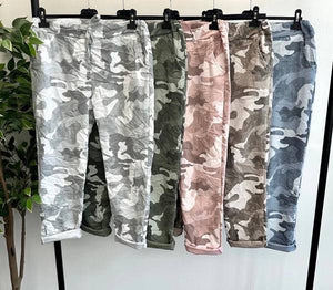 Becca Camouflage Magic Trousers 18 - 22 Khaki - Susie's Boutique - | Women's Fashion Online