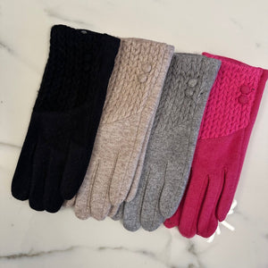 Cable Knit Detail Gloves (4 Colours) - Susie's Boutique - | Women's Fashion Online