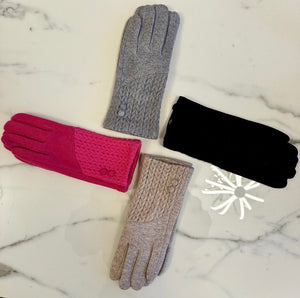 Cable Knit Detail Gloves (4 Colours) - Susie's Boutique - | Women's Fashion Online