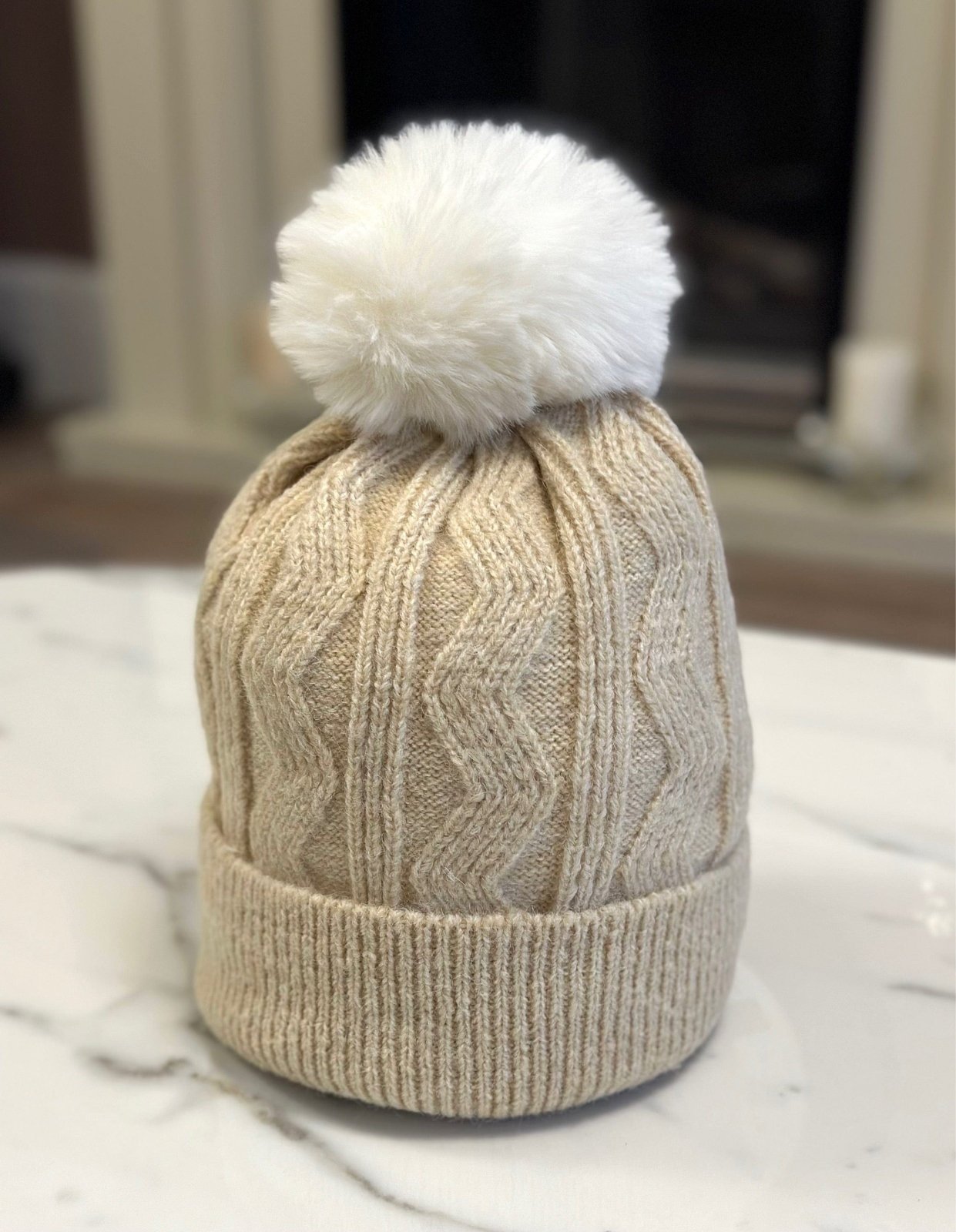 Cable Knit Pom Pom Hat (8 Colours) - Susie's Boutique - | Women's Fashion Online