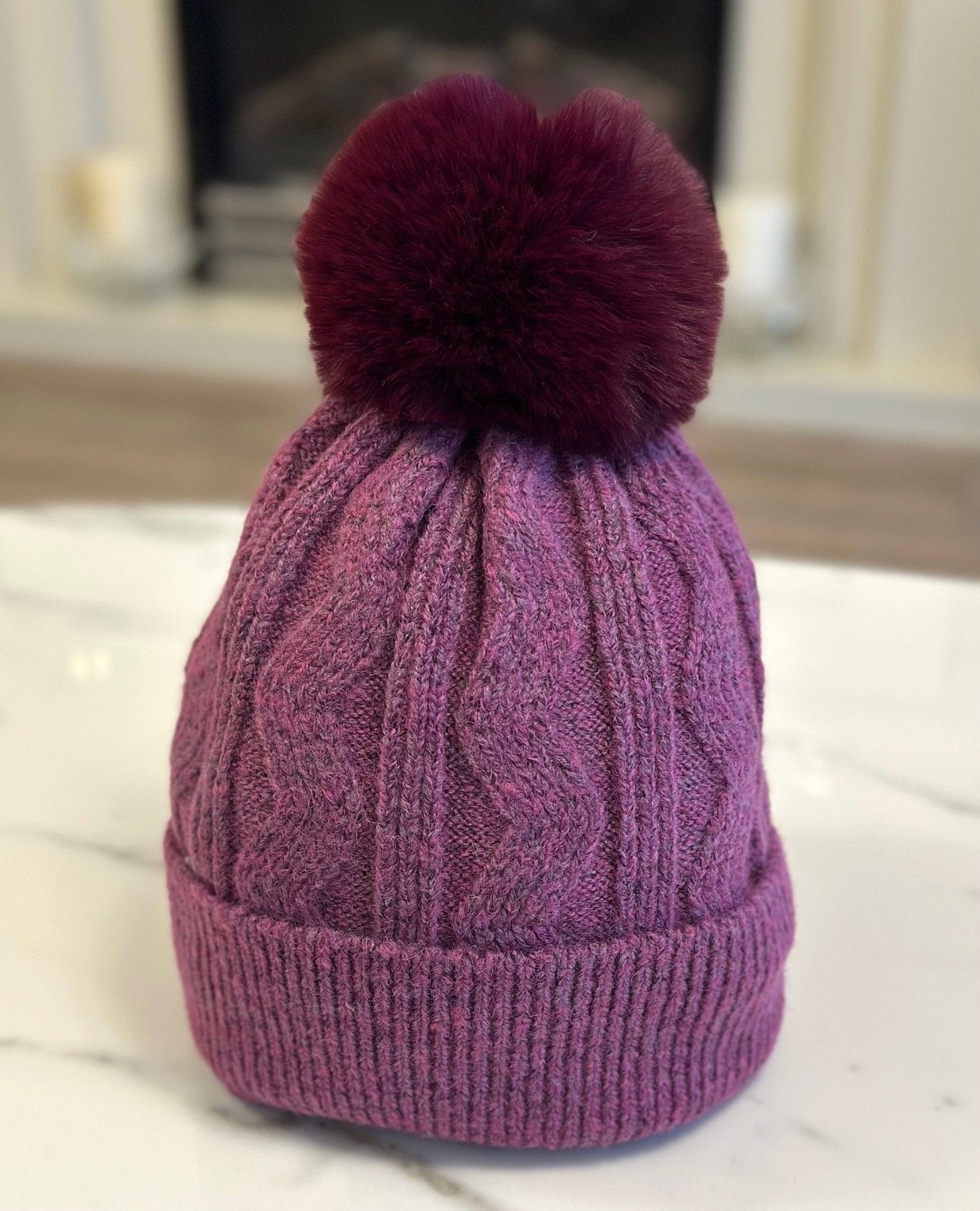 Cable Knit Pom Pom Hat (8 Colours) - Susie's Boutique - | Women's Fashion Online