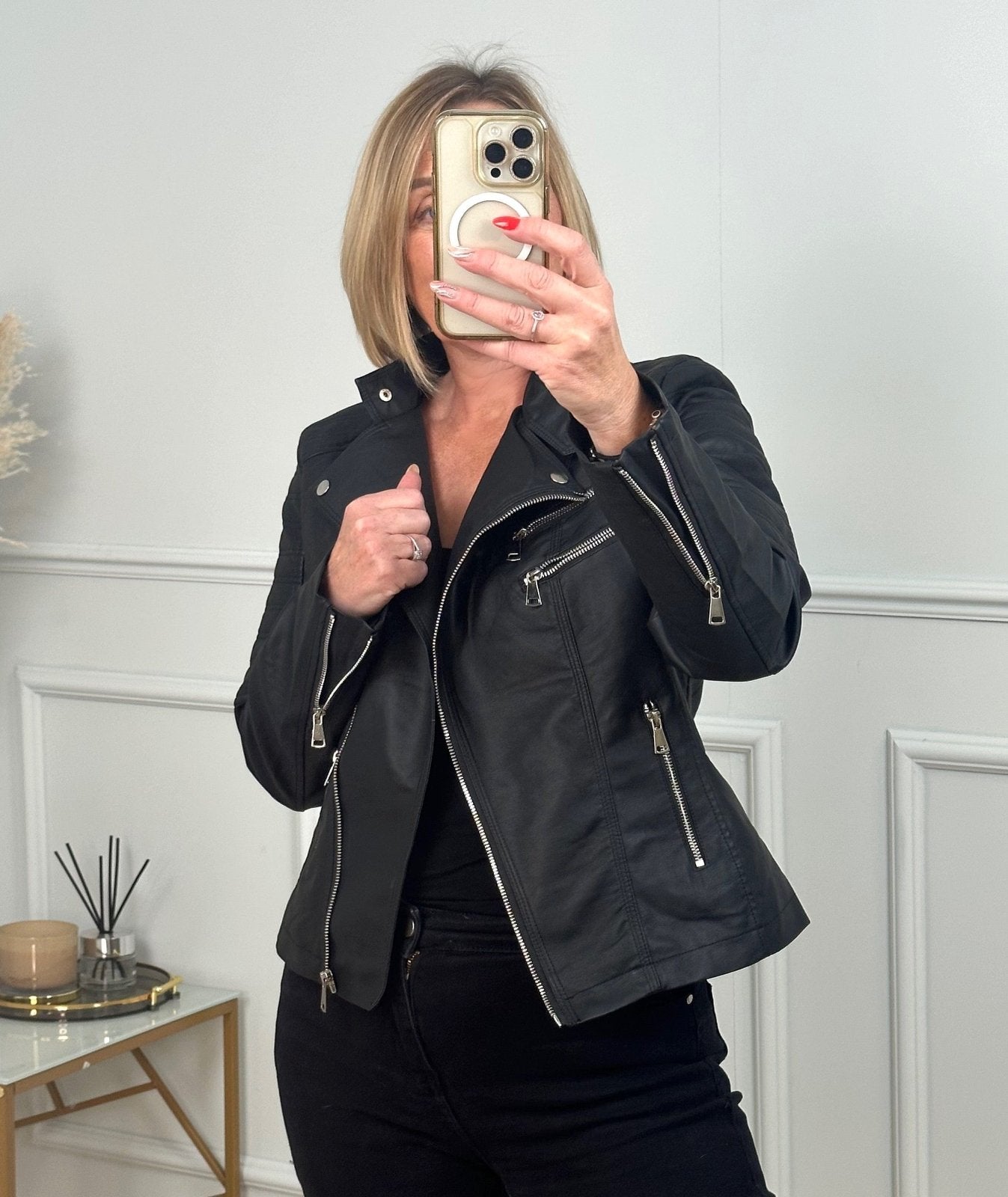 Caitlin Pu Biker Jacket 10 - 24 - Susie's Boutique - | Women's Fashion Online