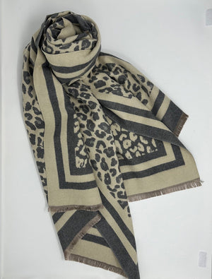 Cashmere mix Leopard Reversible Scarf (5 Colours) - Susie's Boutique - | Women's Fashion Online