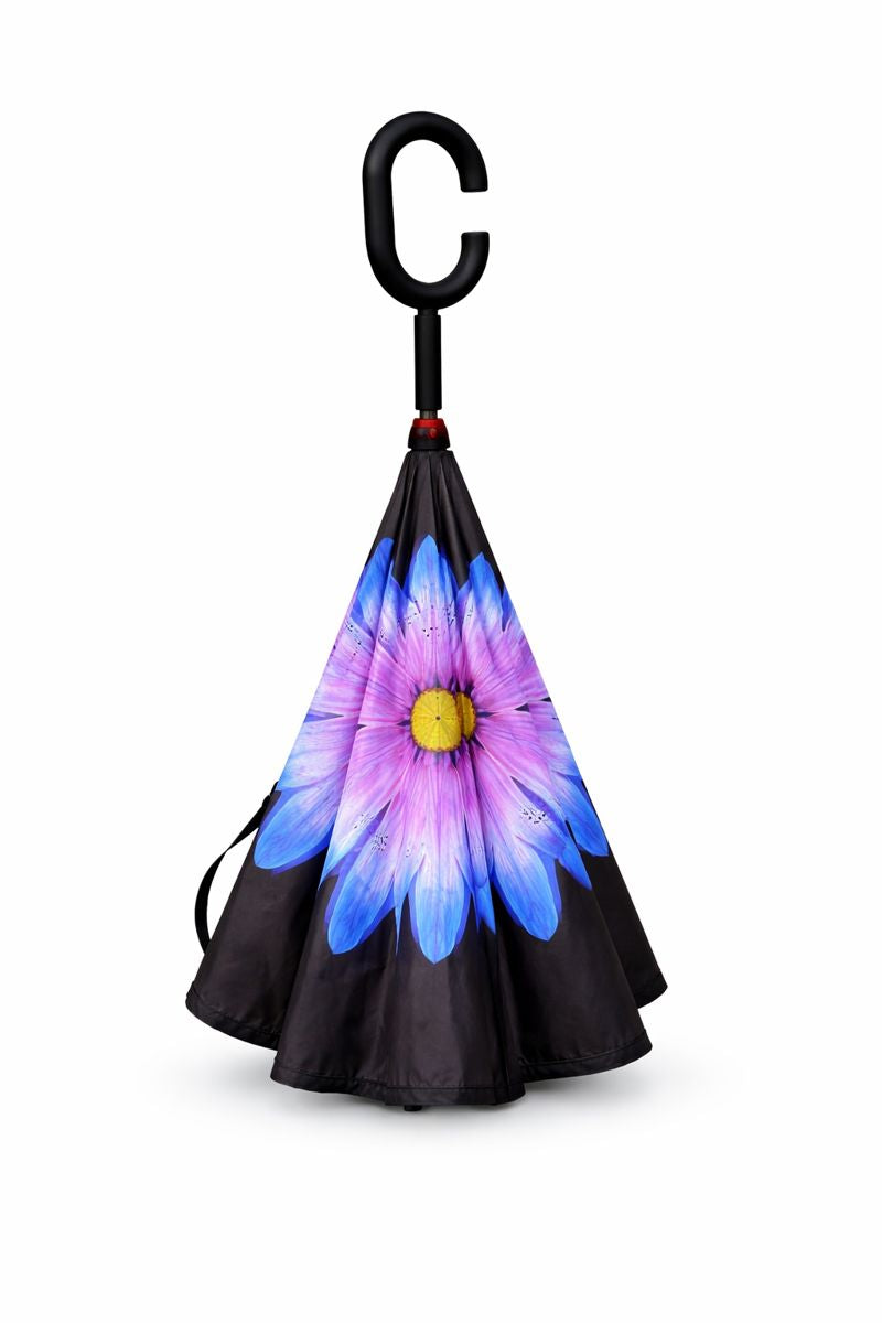 Twilight Daisy Upside Down Umbrella