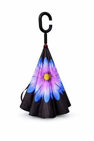 Twilight Daisy Upside Down Umbrella