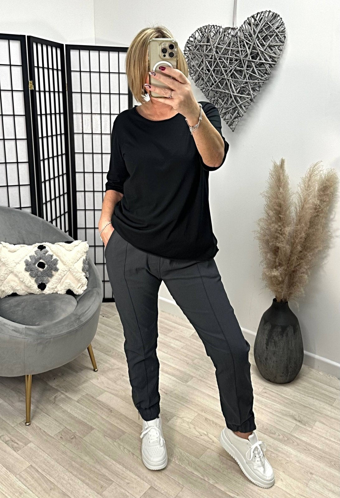 Elisa Essential Plain T-shirt 8 - 16 Black - Susie's Boutique - | Women's Fashion Online