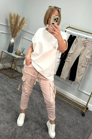 Eris Cargo Zip Pocket Magic Pants 8 - 16 Pink - Susie's Boutique - | Women's Fashion Online