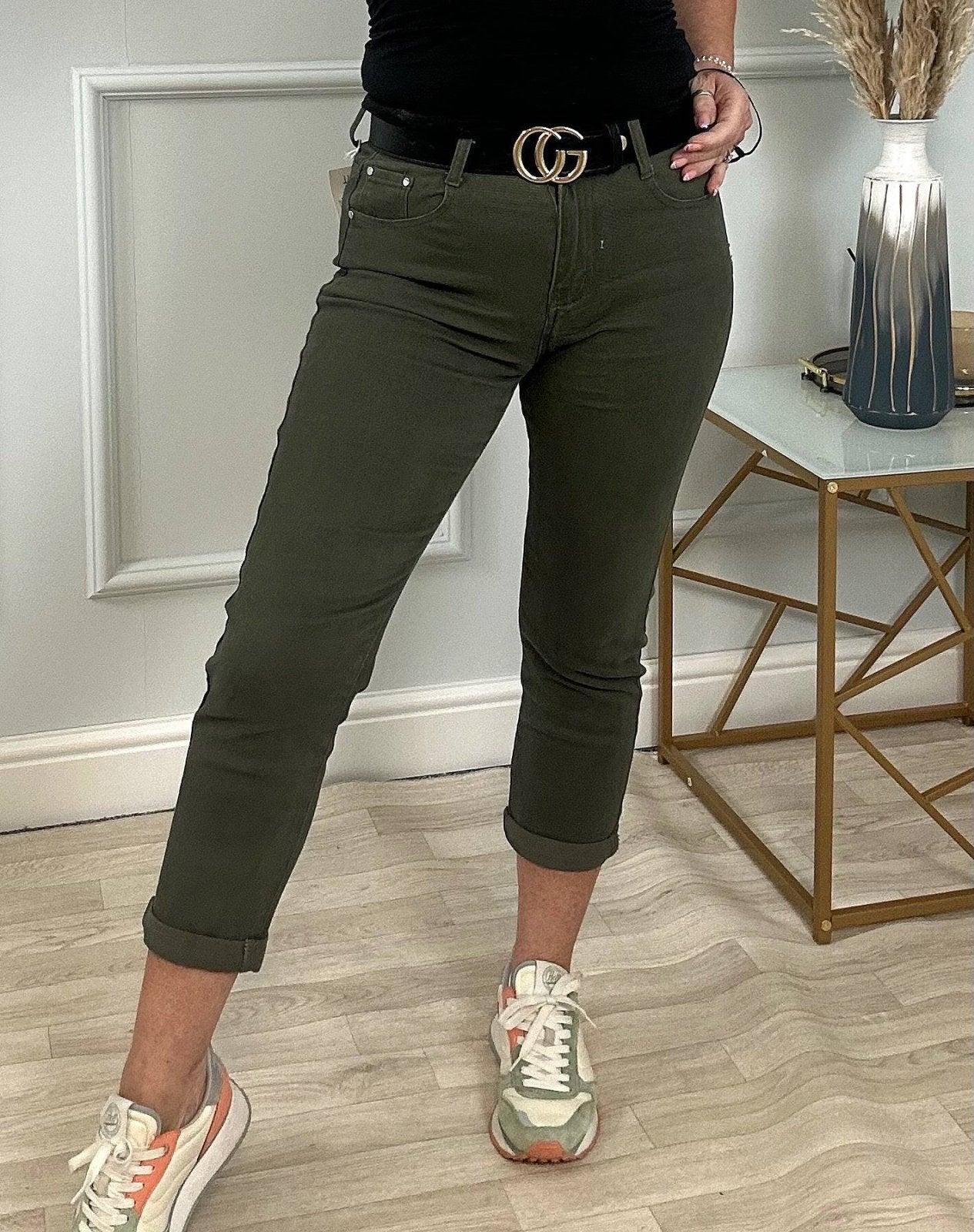 G - Smack Emily Mom Fit Jeans 8 - 18 Khaki - Susie's Boutique - | Women's Fashion Online