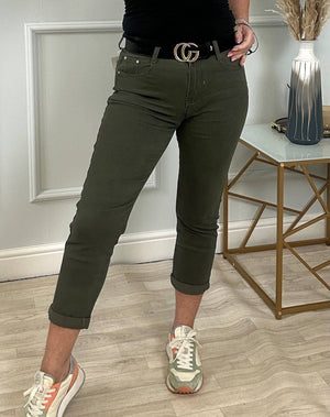 G - Smack Emily Mom Fit Jeans 8 - 18 Khaki - Susie's Boutique - | Women's Fashion Online