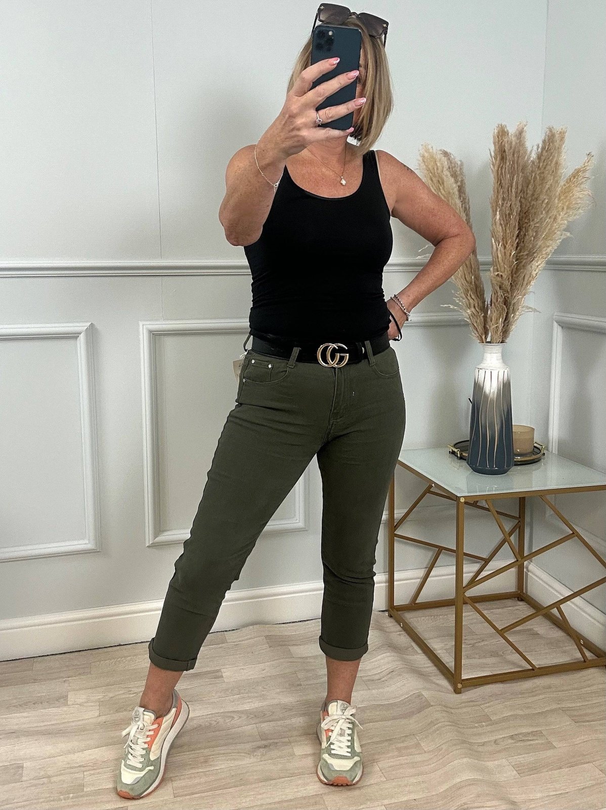 G - Smack Emily Mom Fit Jeans 8 - 18 Khaki - Susie's Boutique - | Women's Fashion Online