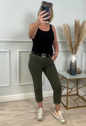 G - Smack Emily Mom Fit Jeans 8 - 18 Khaki - Susie's Boutique - | Women's Fashion Online