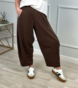Georgia Cocoon Trousers / Joggers 8 - 20 Chocolate - Susie's Boutique - | Women's Fashion Online