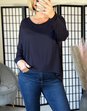 Hallie Scoop Hem Sleeved Top 8 - 20 - Susie's Boutique - | Women's Fashion Online