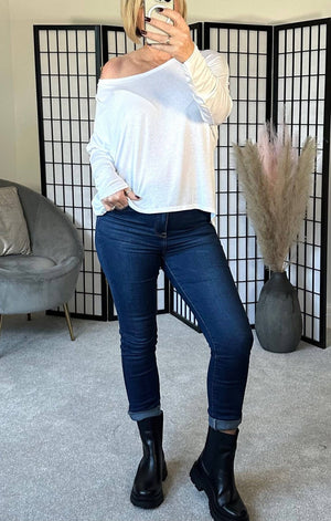 Hallie Scoop Hem Sleeved Top 8 - 20 - Susie's Boutique - | Women's Fashion Online