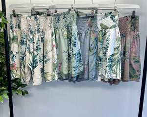 Kendra Floral Wide Leg Pocket Shorts 8-16 Raspberry - Susie's Boutique