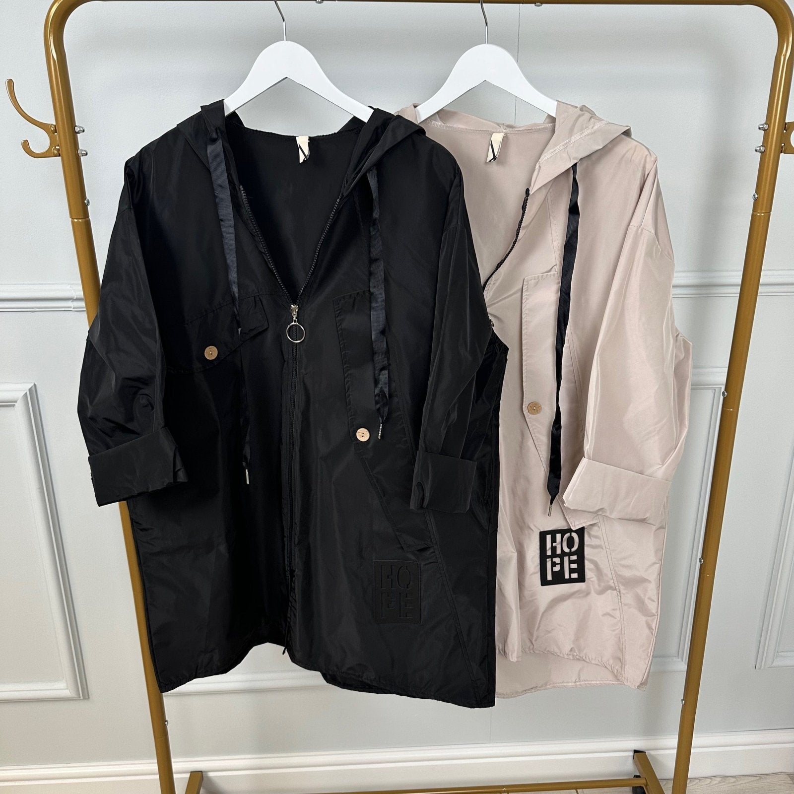 Izzy Hope Mock Pocket Showerproof Mac Coat 10 - 20 Black - Susie's Boutique - | Women's Fashion Online